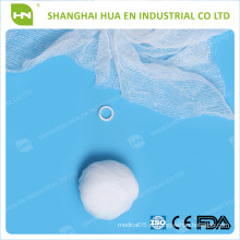 Com CE FDA certificado ISO White pure cotton descartável médico esterilizado algodão bola